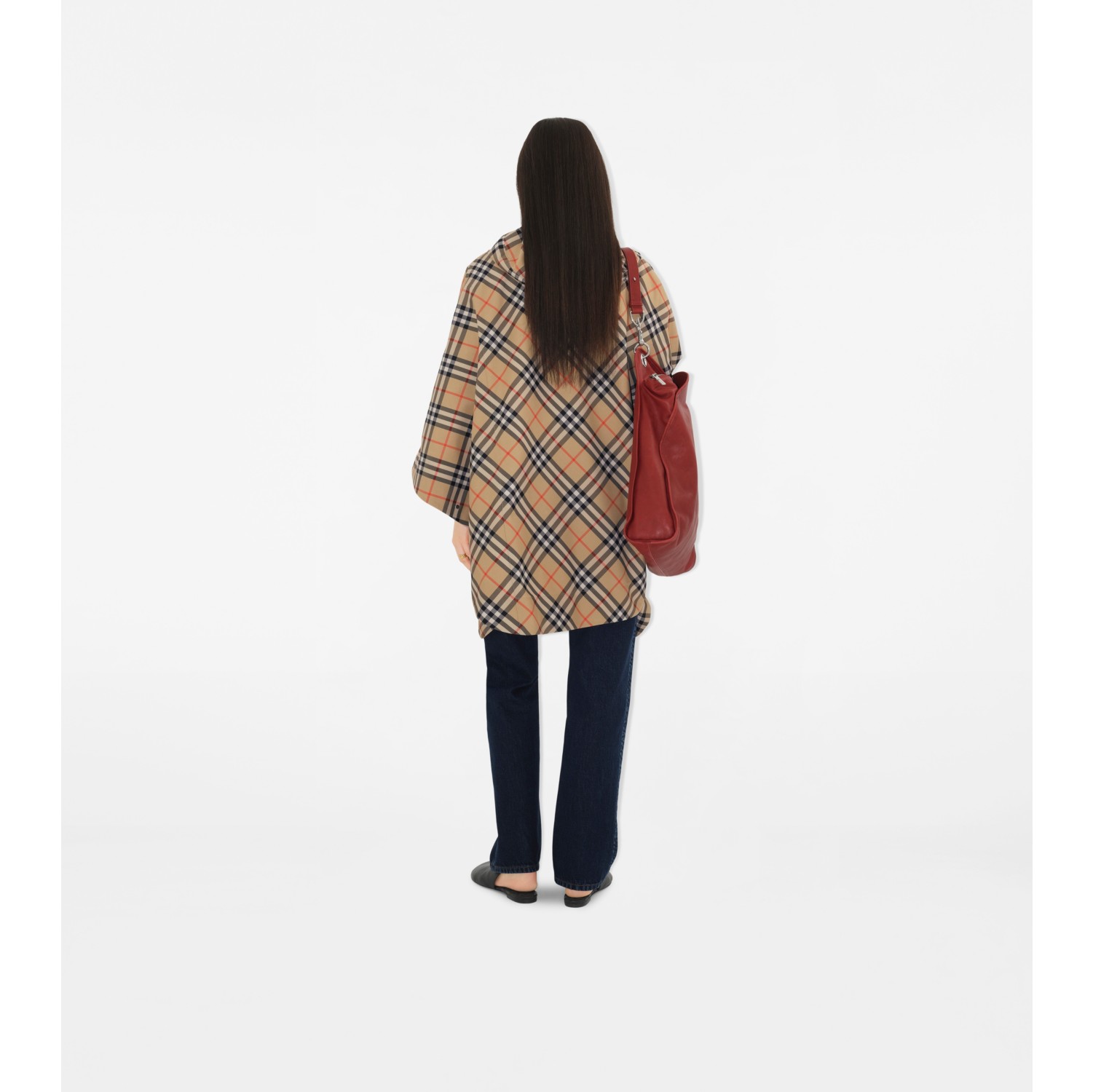 Packaway Check Twill Cape