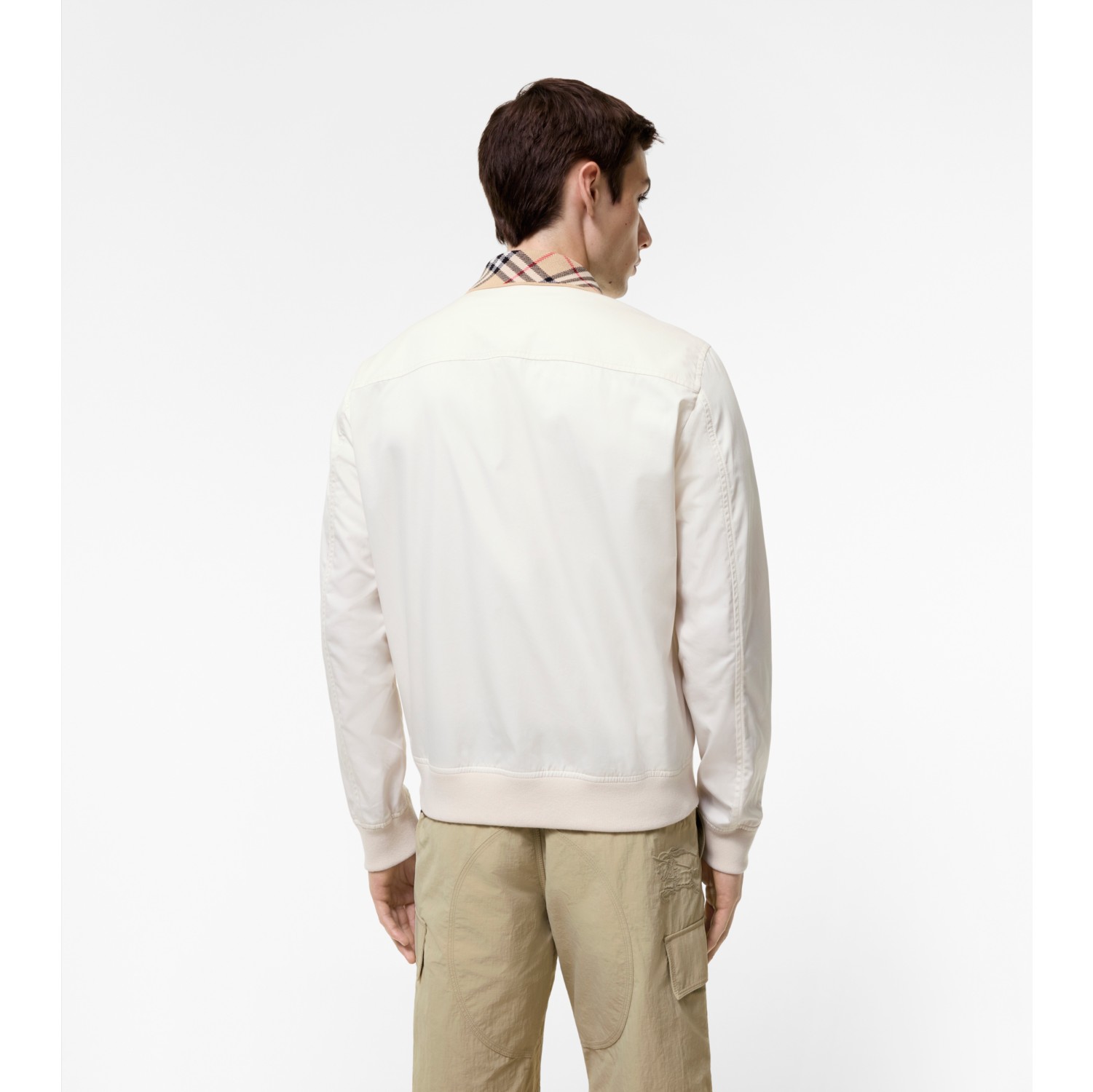 Gabardine Glenfields Harrington Jacket in Tundra white - Men
