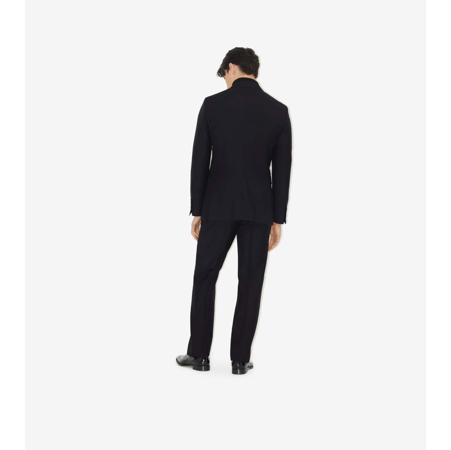 Wool Mohair Tailored Jacket in Navy - Men | Burberry® Official