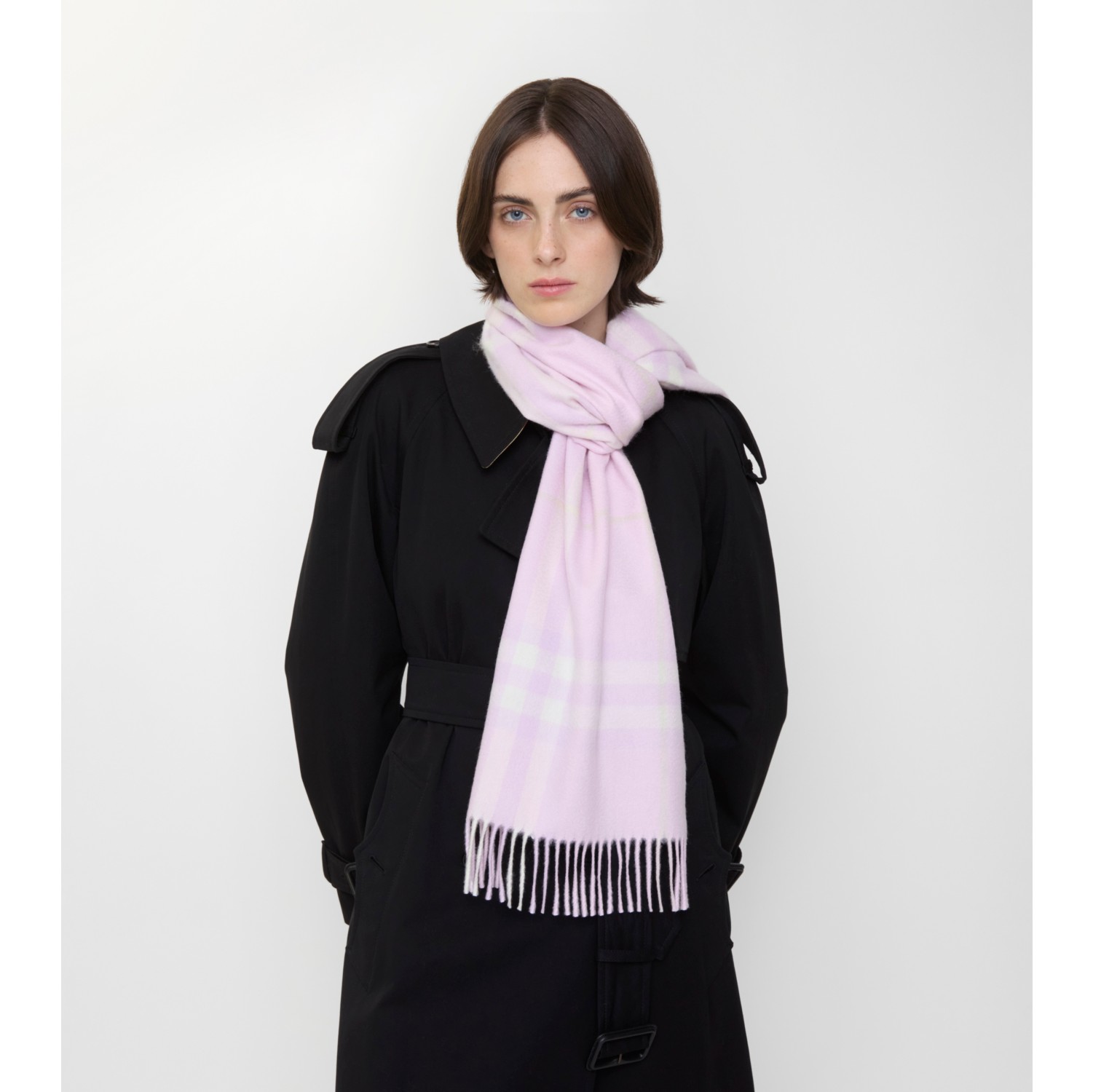 Check Cashmere Scarf