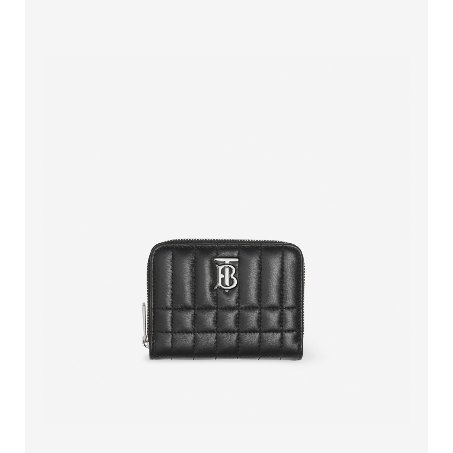 Quilted Leather Lola Zip Wallet in Black/palladium - Women