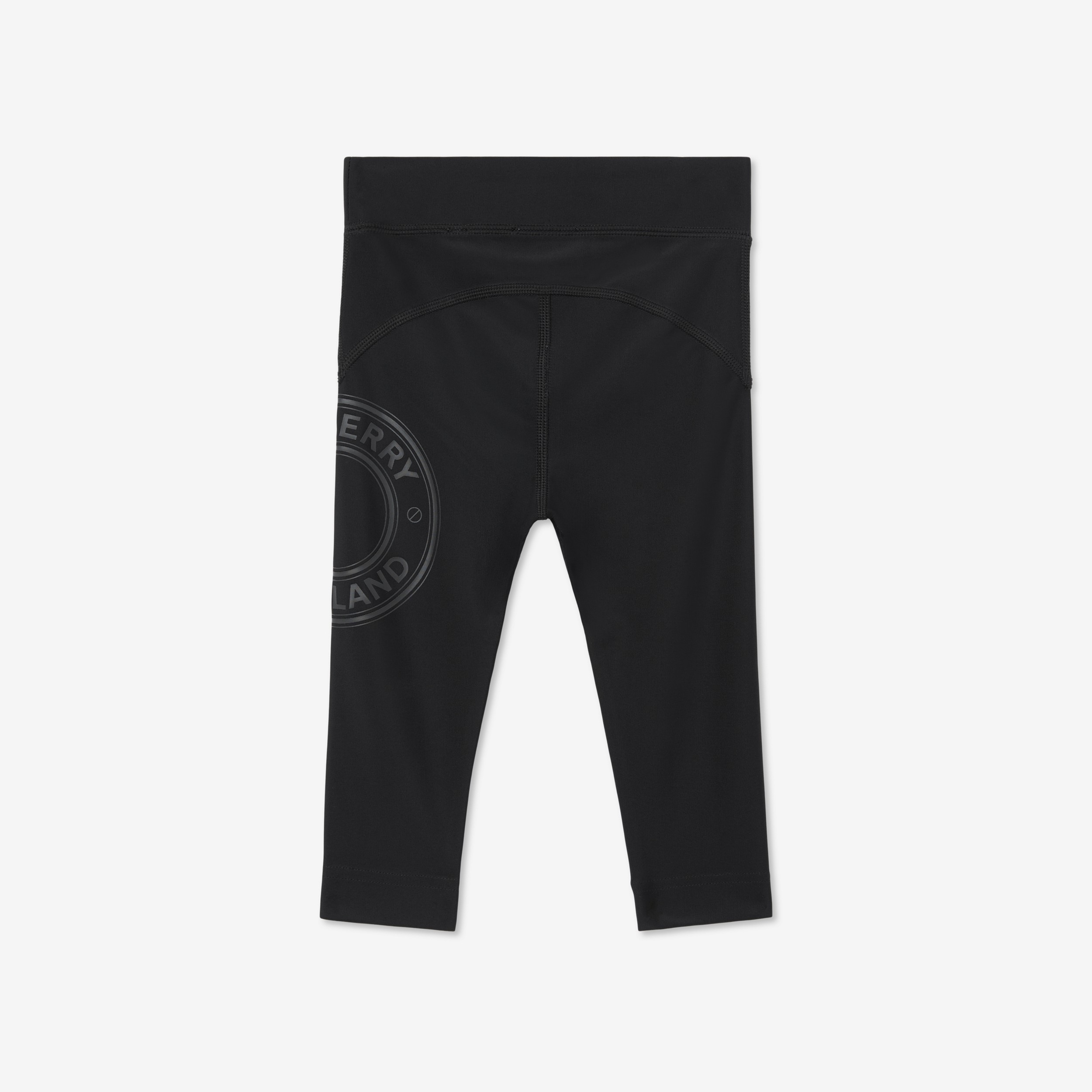 Logo Graphic Stretch Jersey Leggings in Black - Children | Burberry® Official - 3