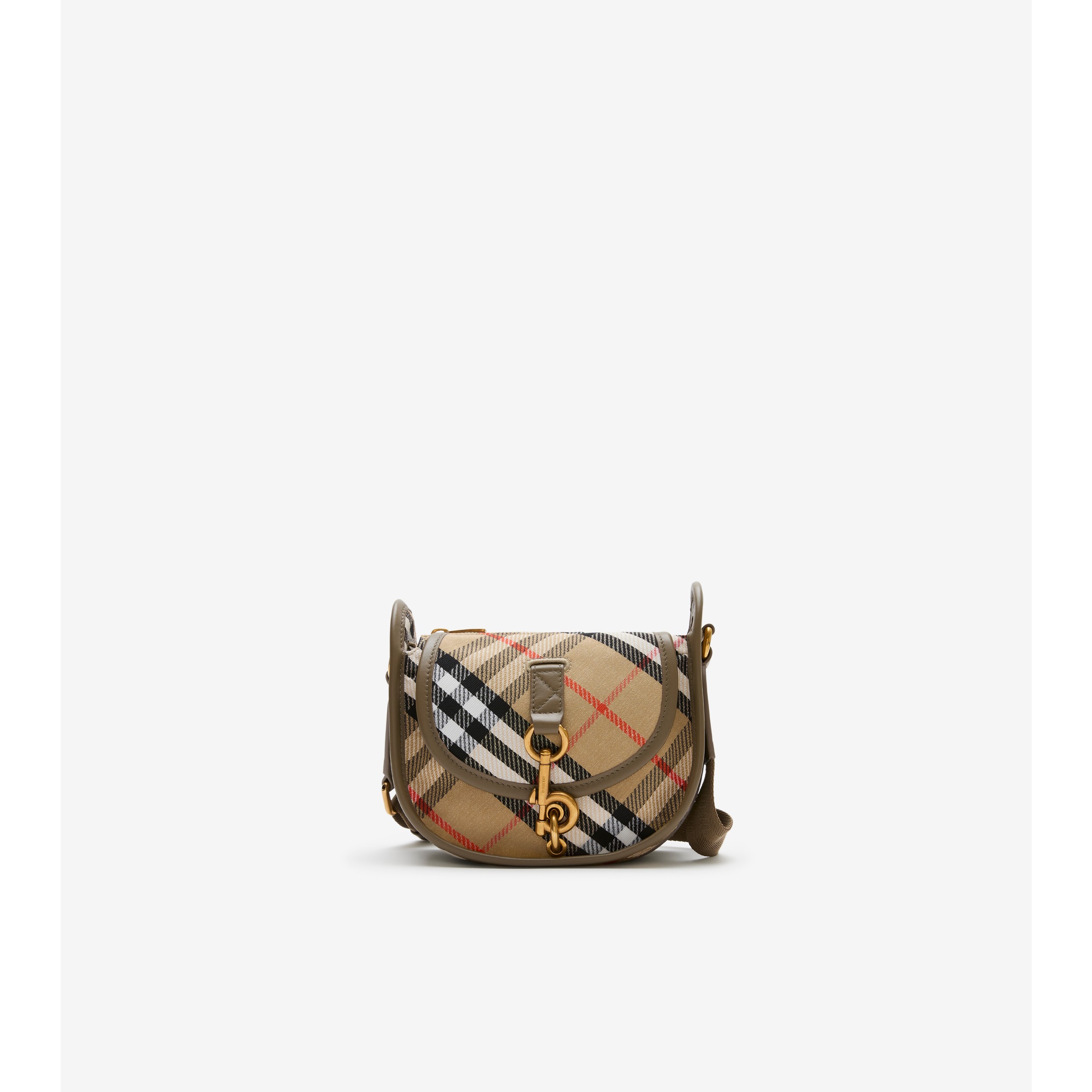 Small B Clip Messenger Bag in Sand beige - Women, Cotton, Nylon