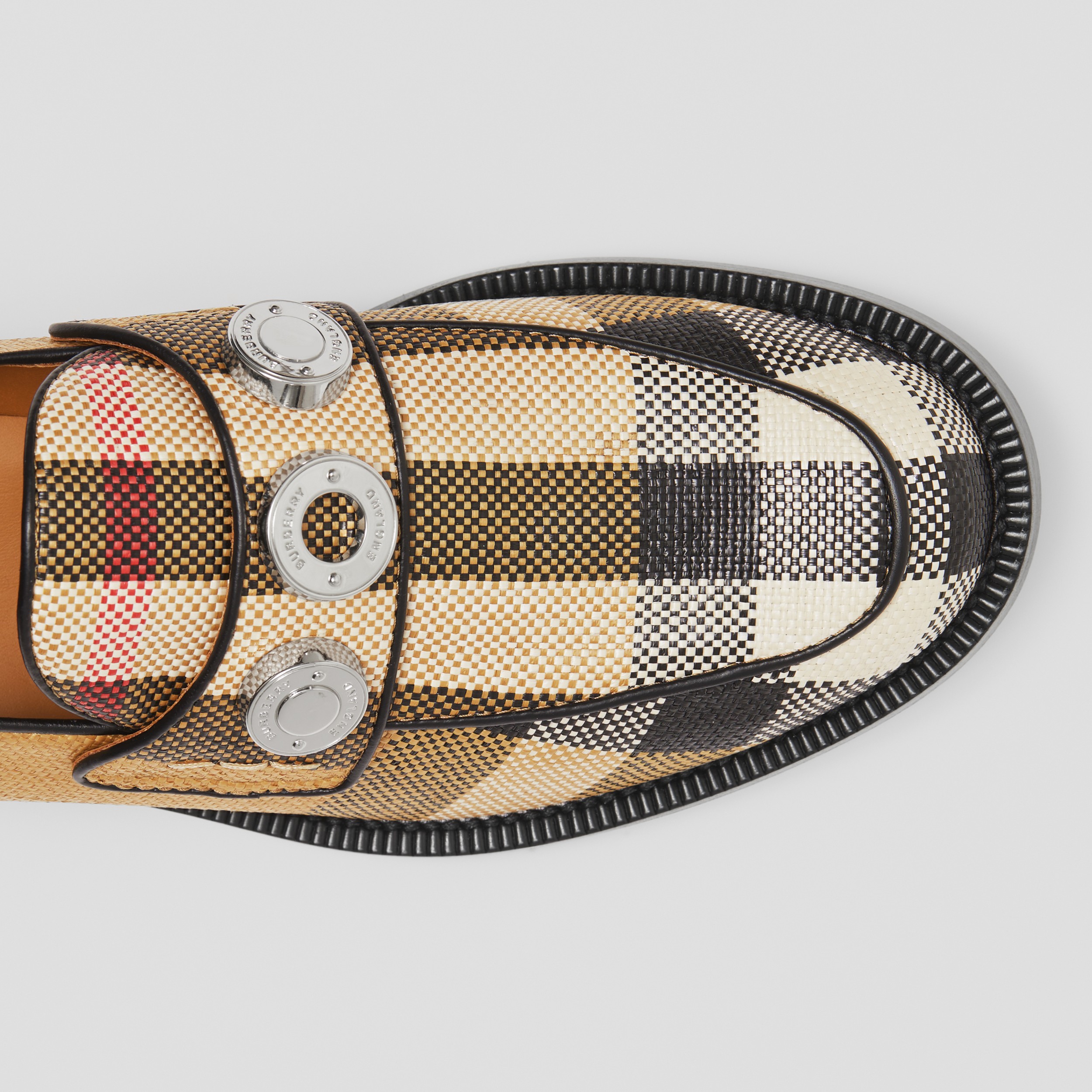 Leder-Loafer mit Exploded Check-Muster und Logodetail (Vintage-beige) - Damen | Burberry® - 2