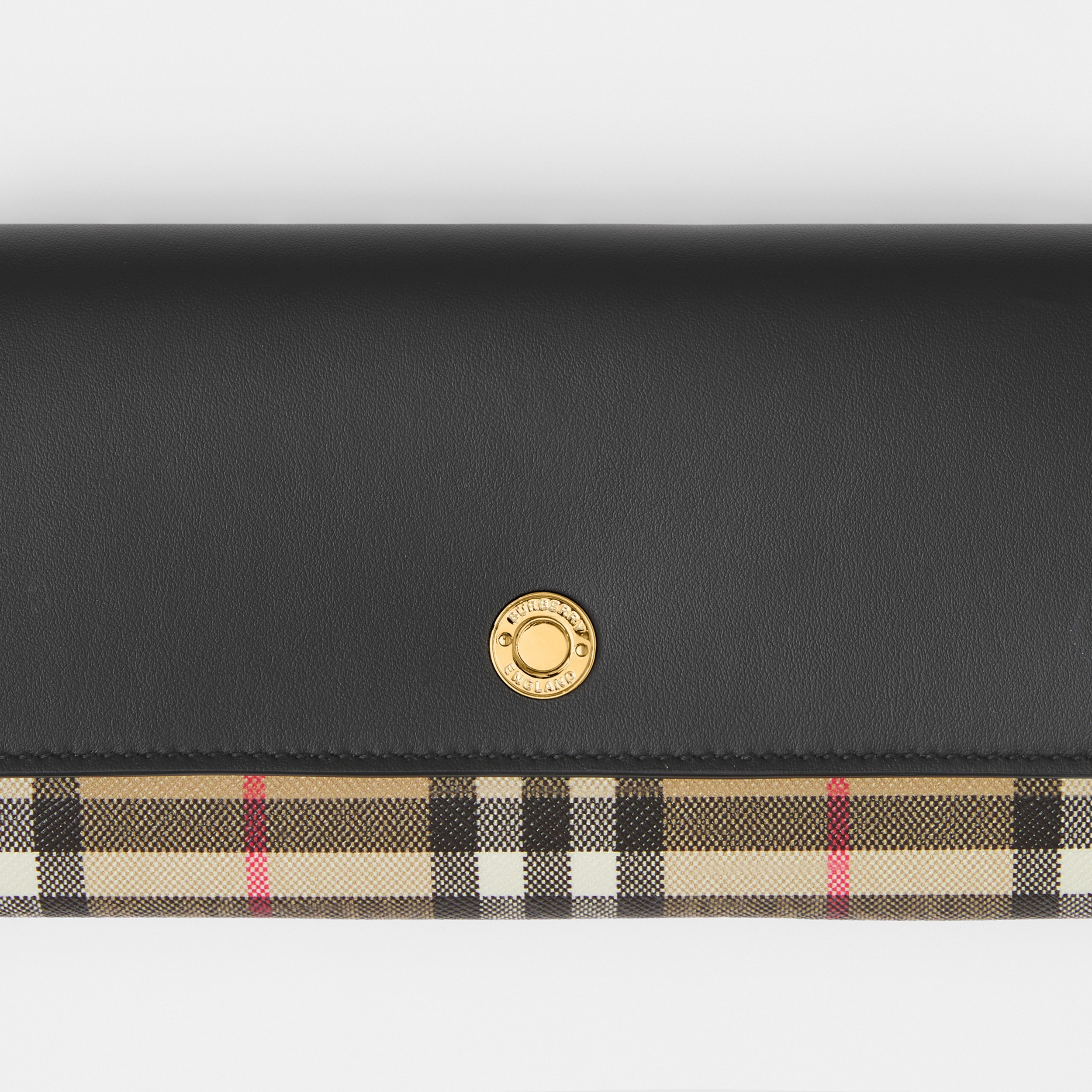 Vintage Check and Leather Continental Wallet in Beige/black - Women | Burberry® Official - 2
