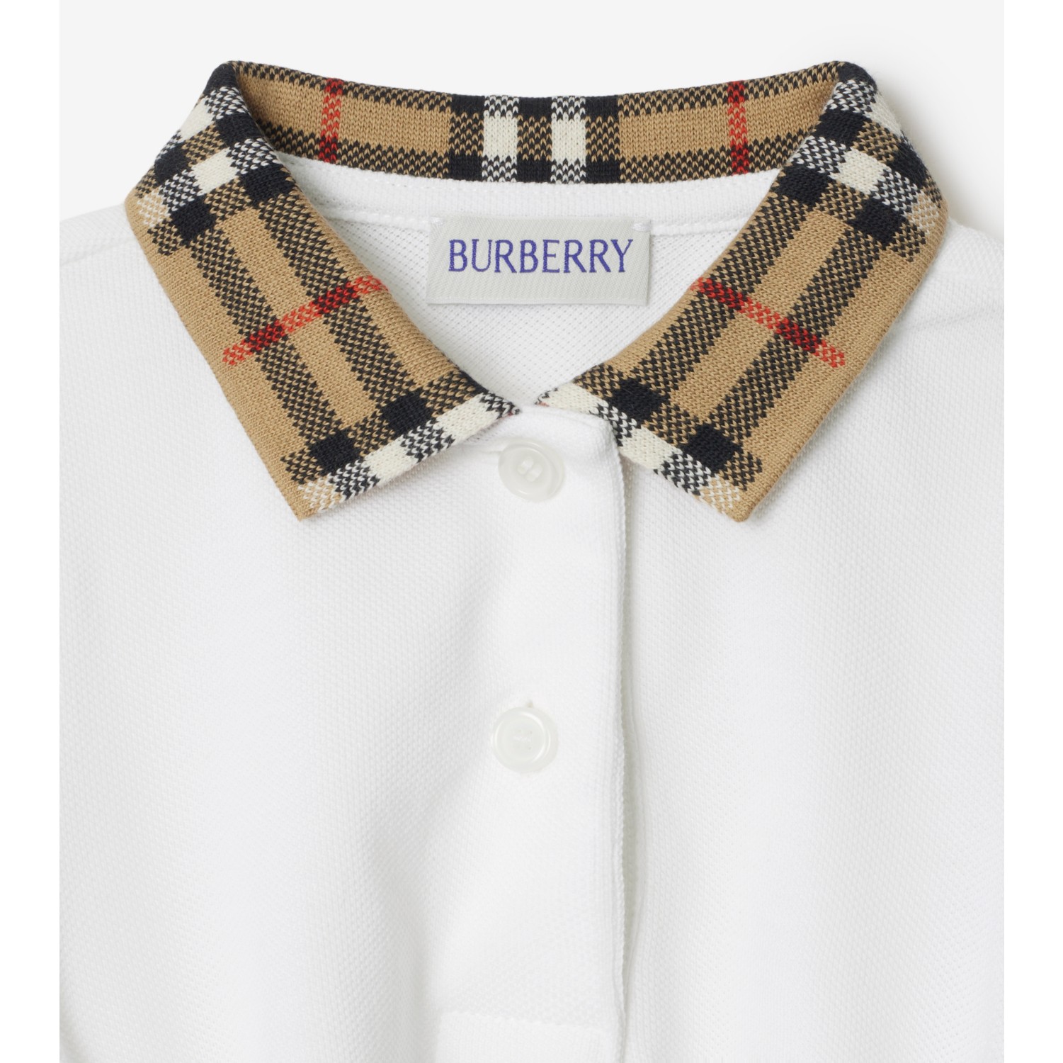 BURBERRY ポロドレス 4Y ホワイト/チェック BURBERRY ポロドレス 4Y ホワイト/チェック