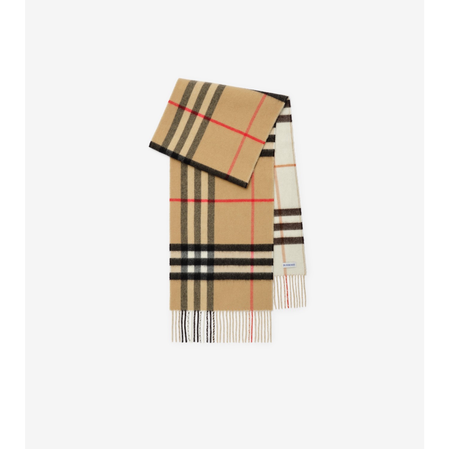 Reversible Check Cashmere Scarf