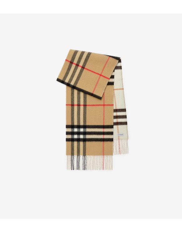 Reversible Check Cashmere Scarf