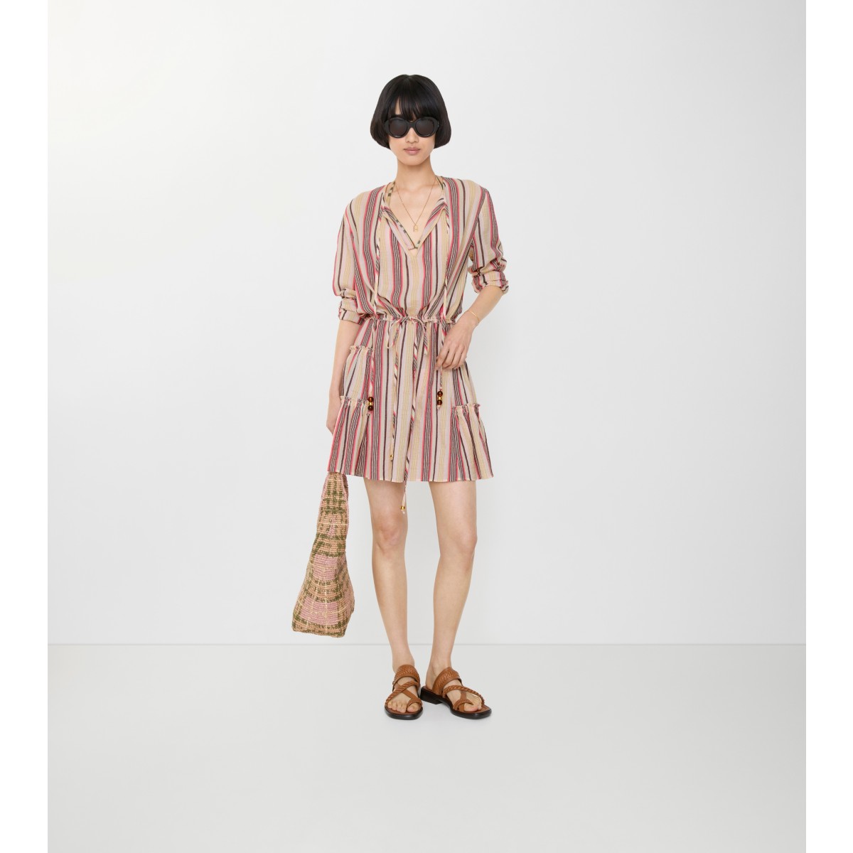  Stripe d Cotton Voile Dress