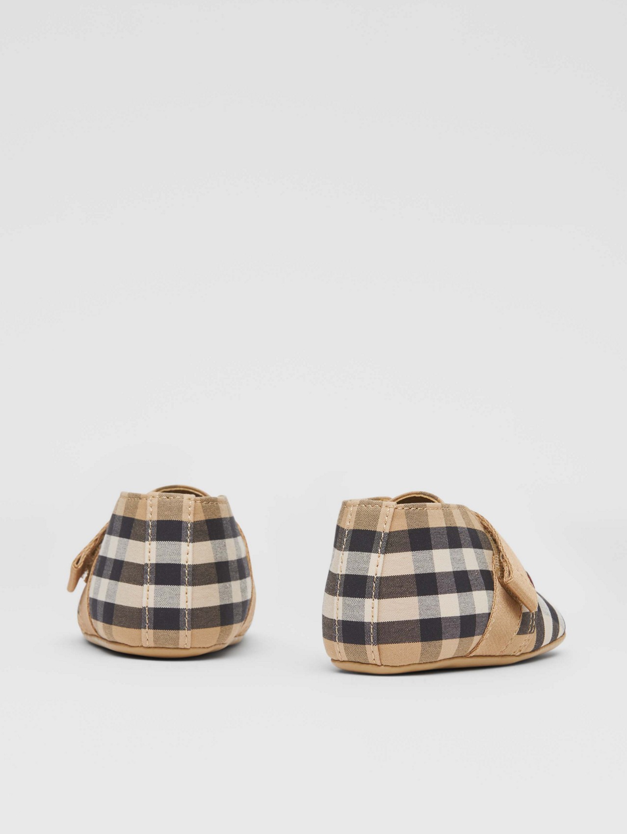 Vintage Check Cotton Booties in Archive Beige