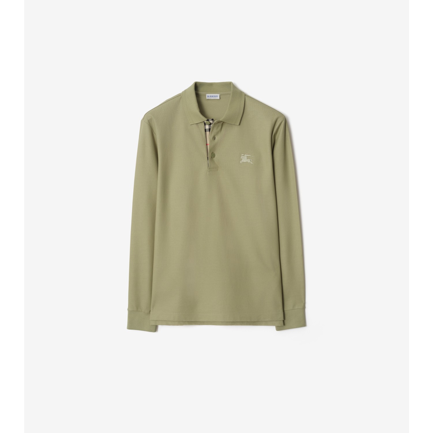 Polo in cotone a maniche lunghe