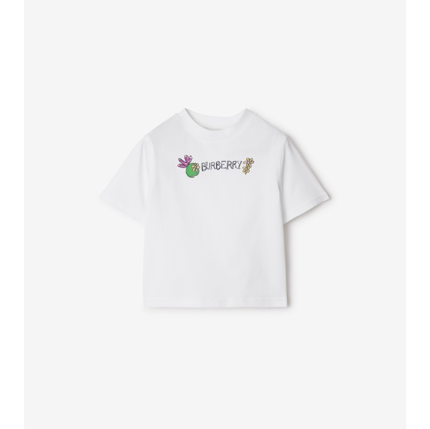 Camiseta de algodão com estampa de plantas aquáticas