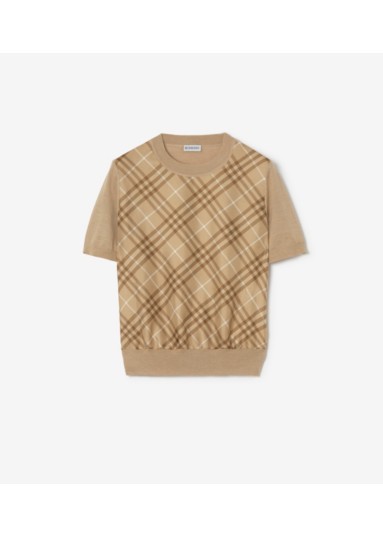 BURBERRY♡シャツ BURBERRY (バーバリー) 襟＆袖裏チェック ロゴ刺繍 レギュラーカラー