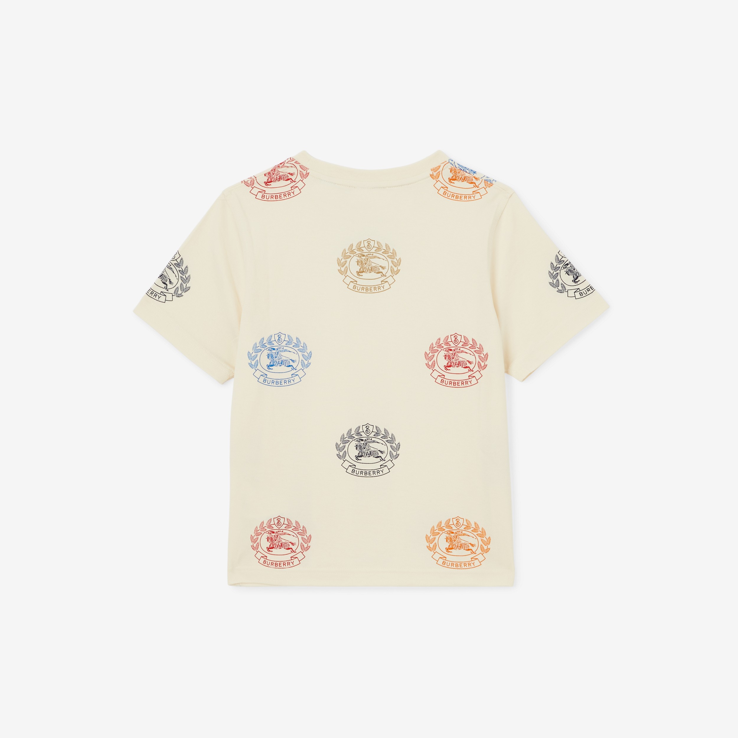 T-shirt in cotone con cavaliere equestre stampato (Crema Pallido) | Sito ufficiale Burberry® - 2