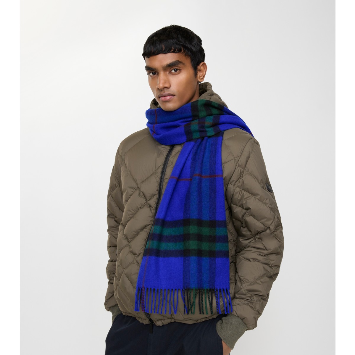  Check Cashmere Scarf