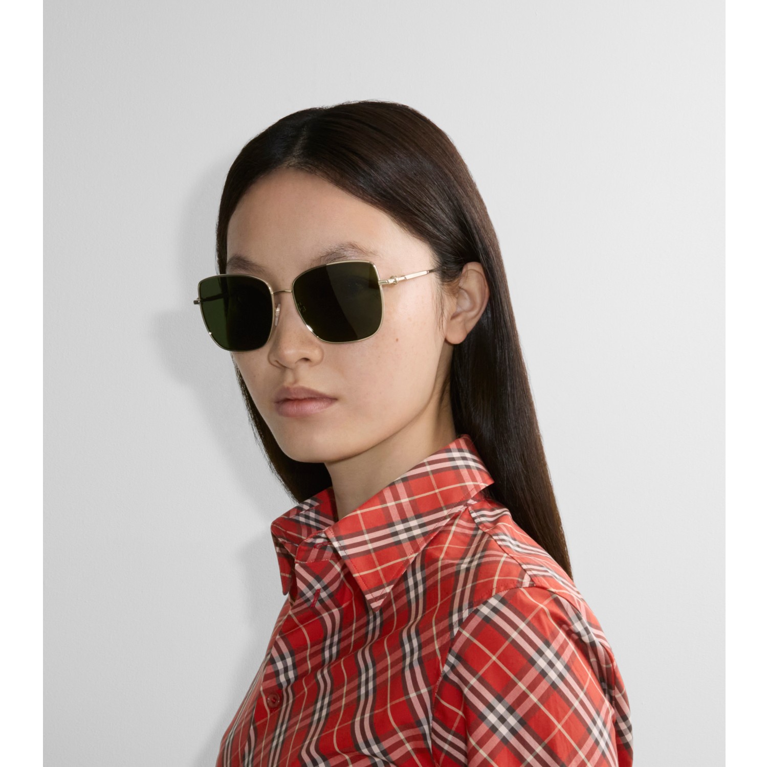 Metal Logo Square Sunglasses​