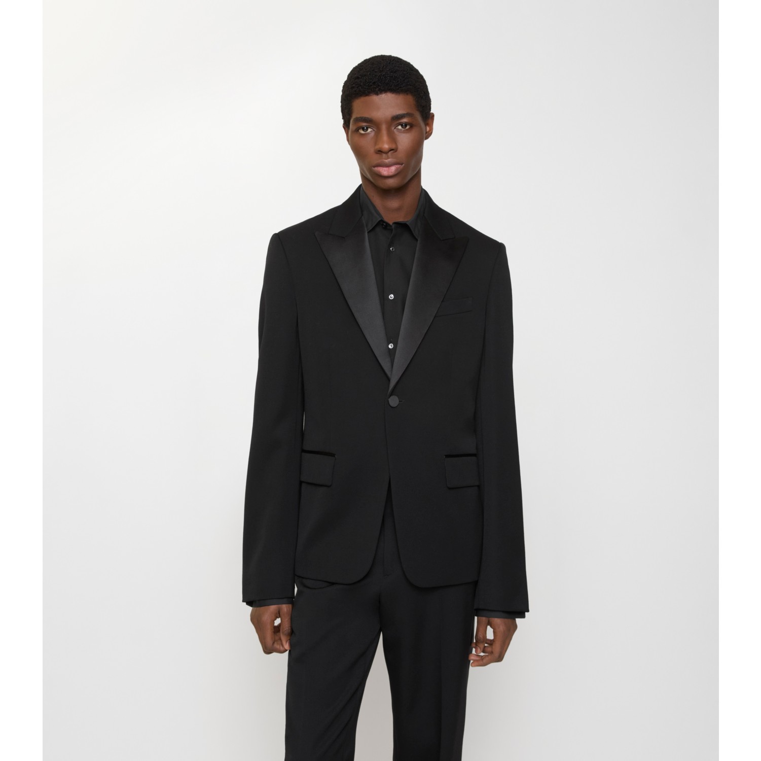 Grain de Poudre Wool Tuxedo Jacket