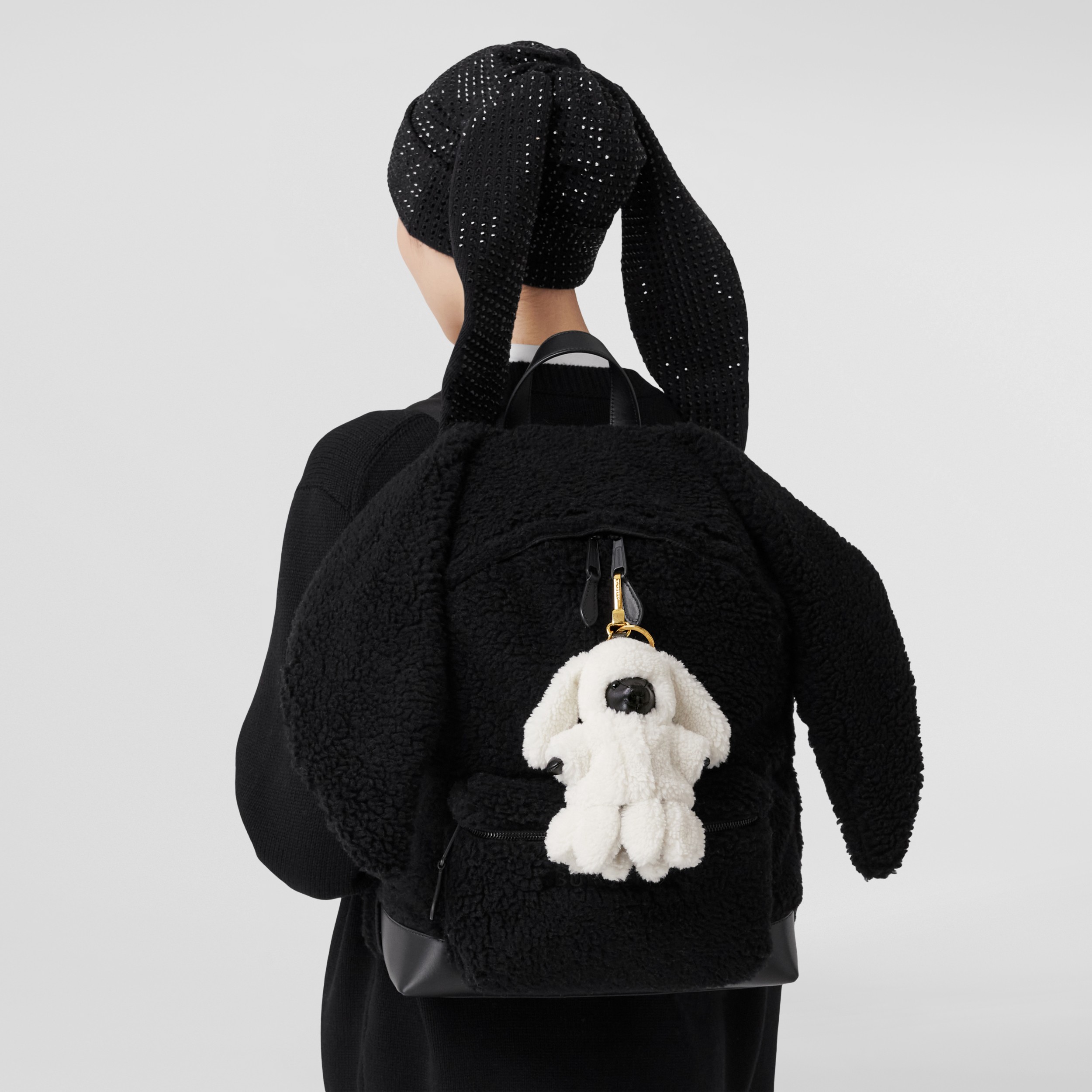 Thomas Bear Charm in Rabbit Costume in Black | Burberry® Official - 3