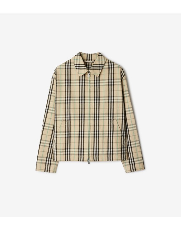 Giacca Harrington in cotone Check