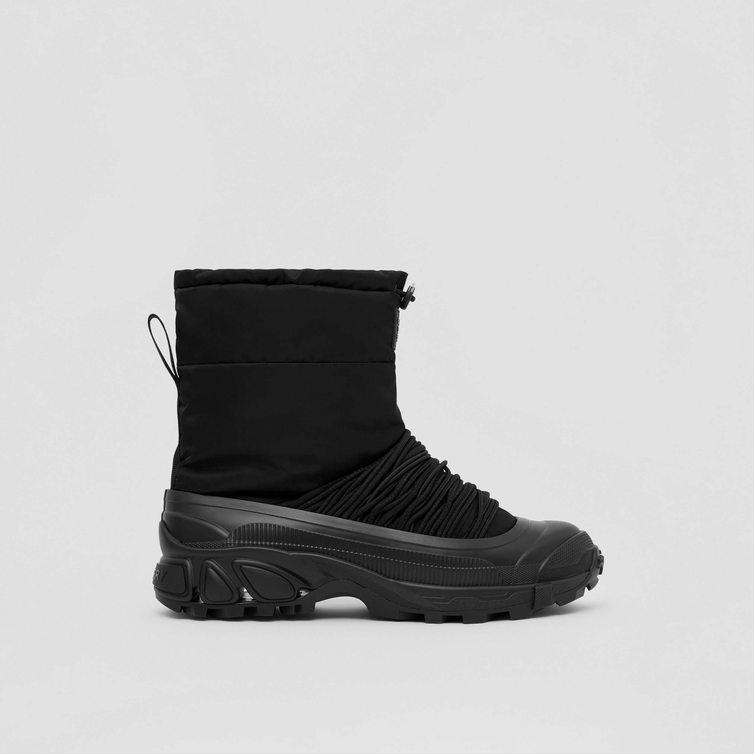 Cord Detail Nylon Snow Boots in Black - Men | Burberry® Official - 1