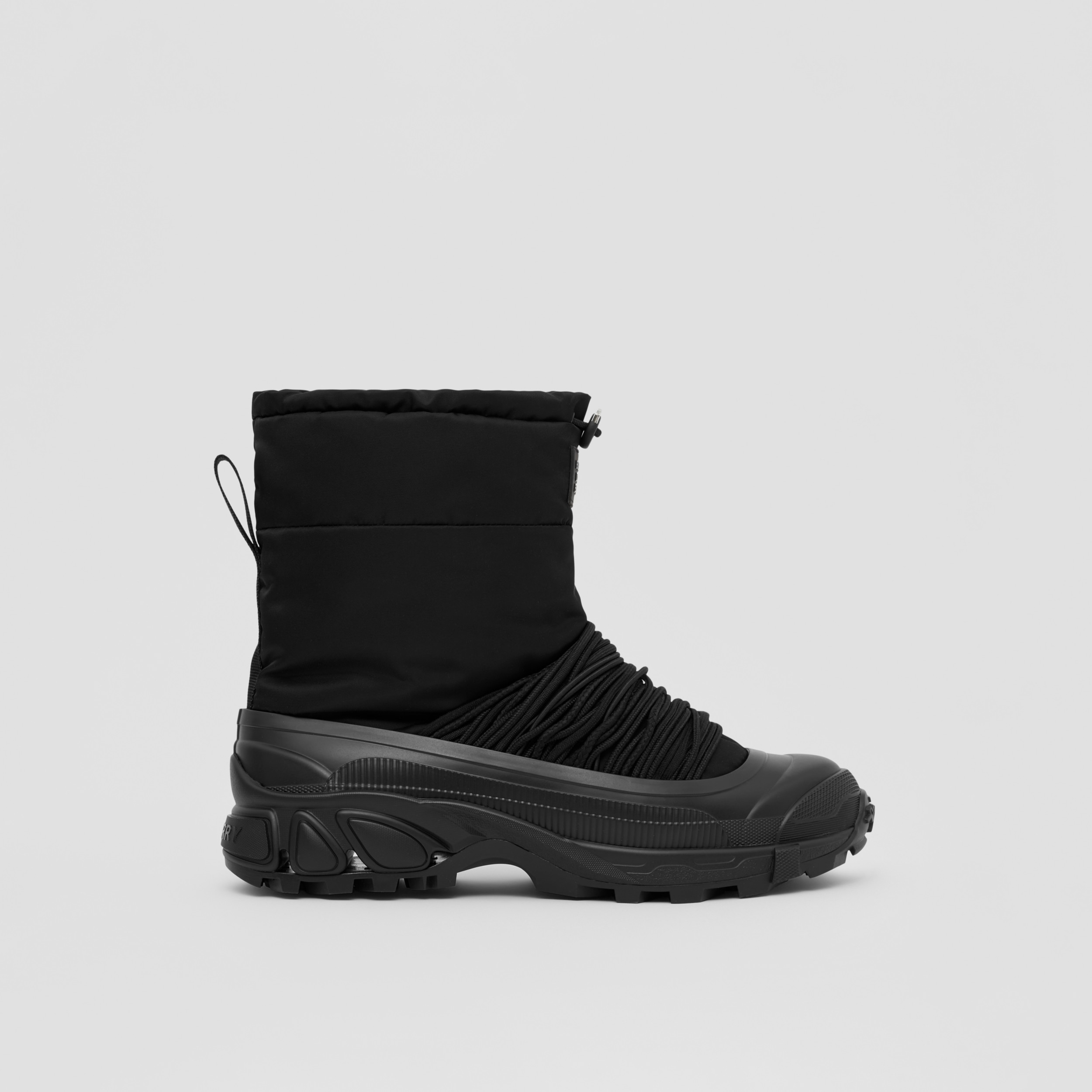 Cord Detail Nylon Snow Boots in Black - Men | Burberry® Official