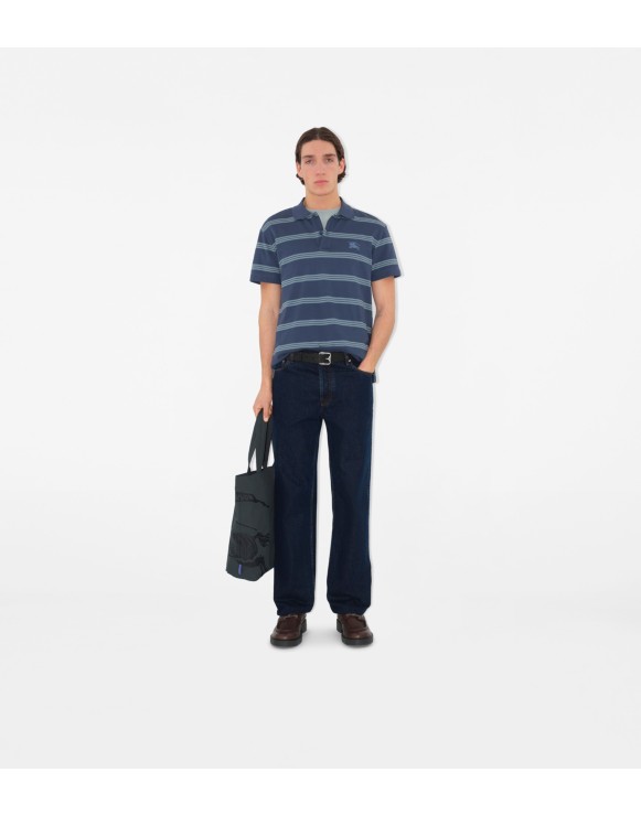 Striped Cotton Polo Shirt