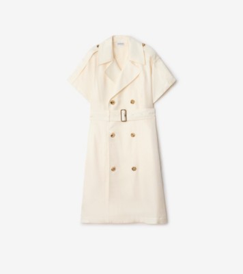 Viscose Trench Dress in Pelican - Women | Burberry® Official