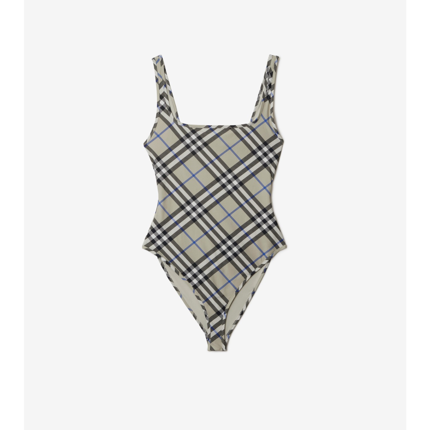 Check Swimsuit in Lichen - Women, Nylon | Burberry® Official