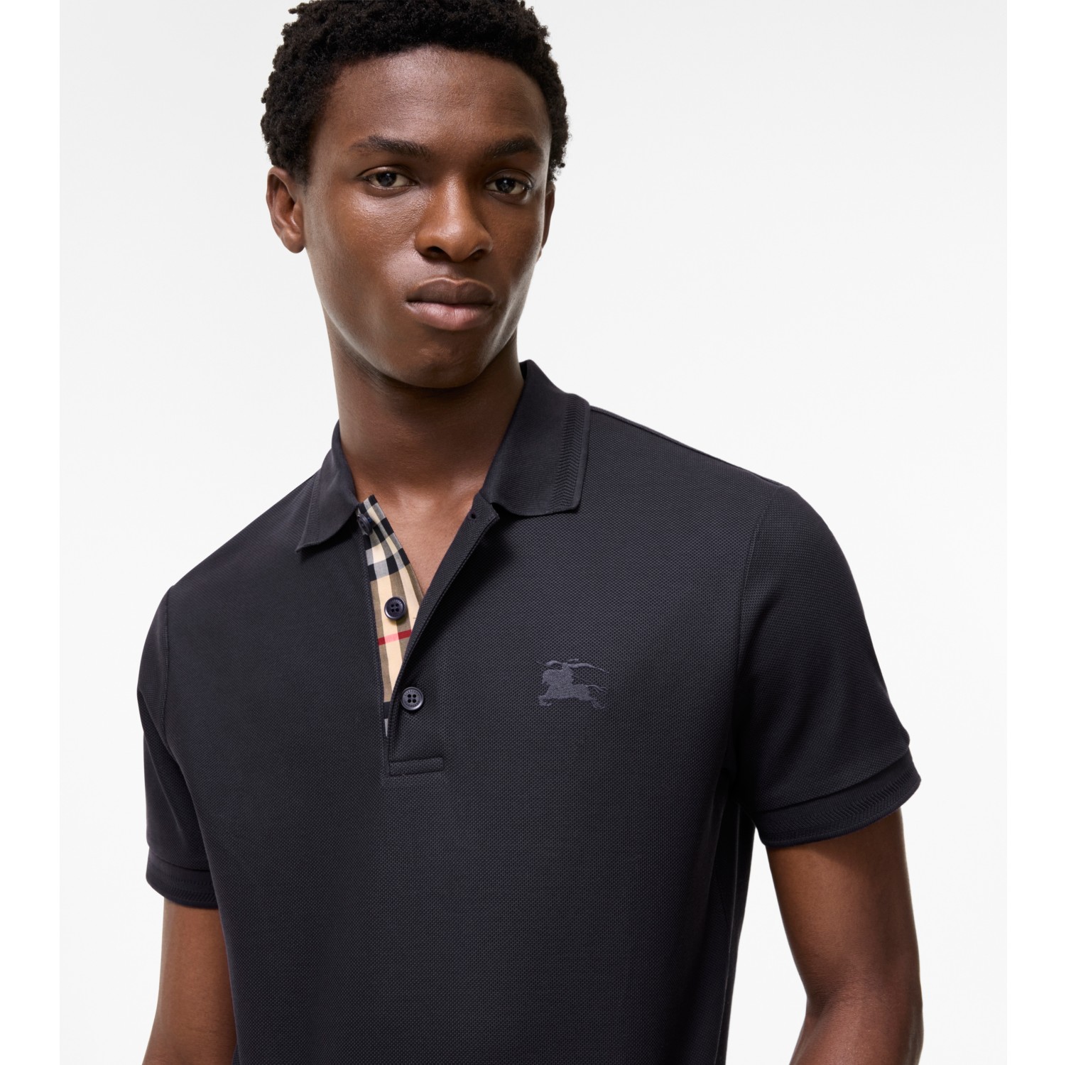Cotton Polo Shirt in Iris purple - Men | Burberry® Official