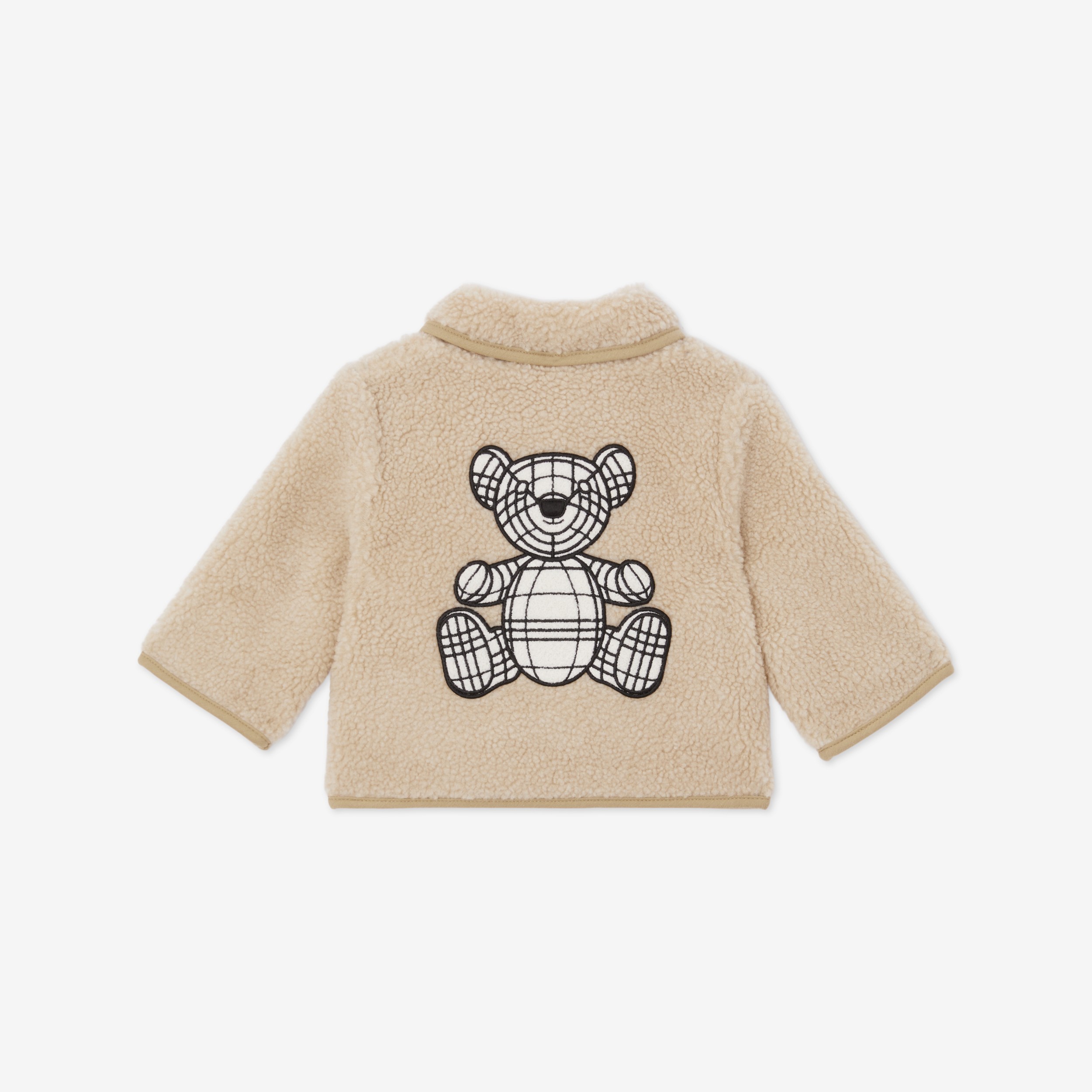 Thomas Bear Motif Fleece Jacket in Pale Cream - Children | Burberry® Official - 2
