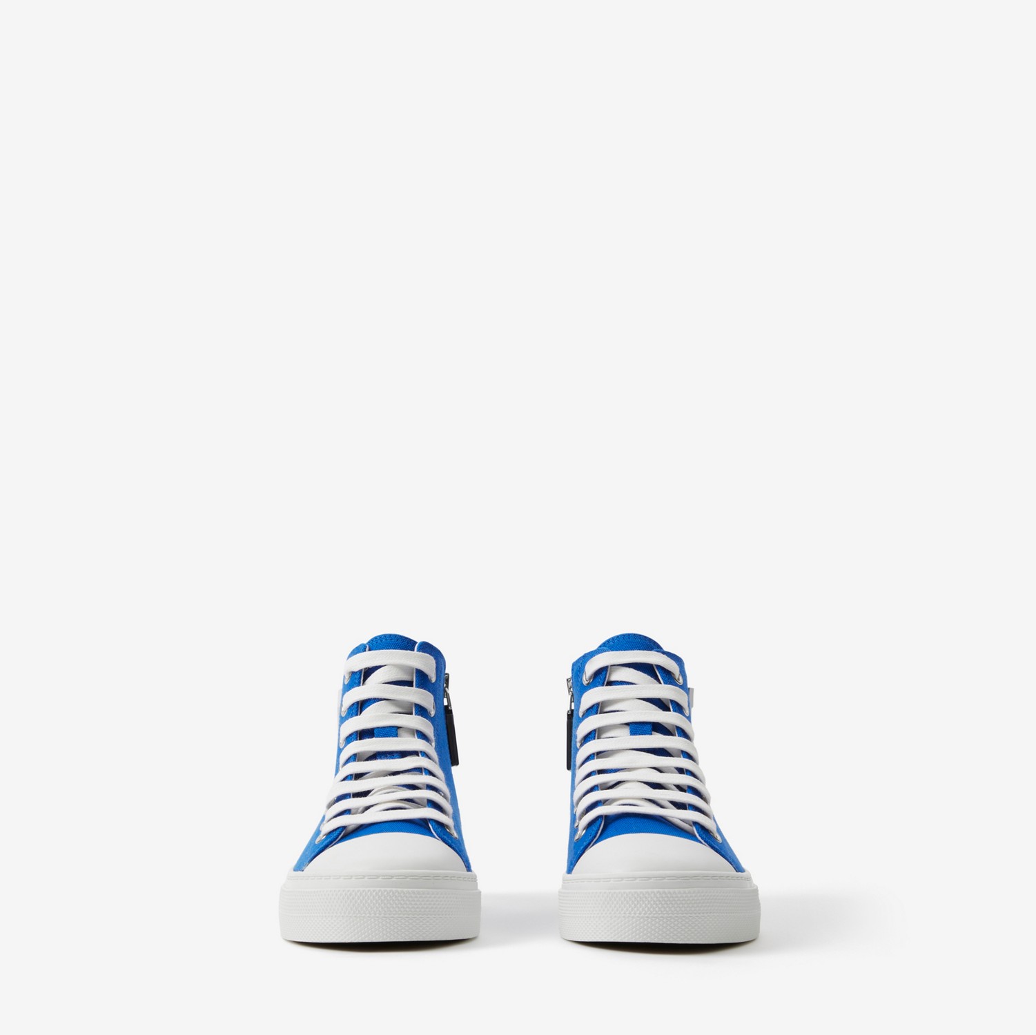 Sneaker alte in cotone con grafica lettera (Blu Tela) - Bambini | Sito ufficiale Burberry®
