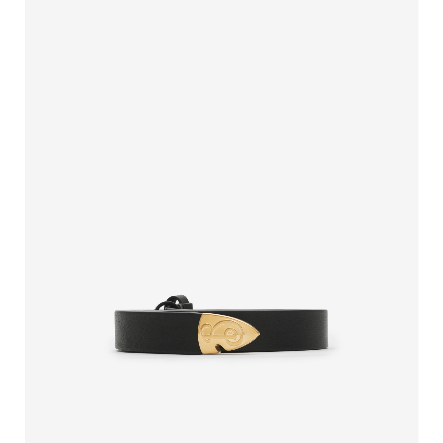 Ceinture fine B Shield en cuir