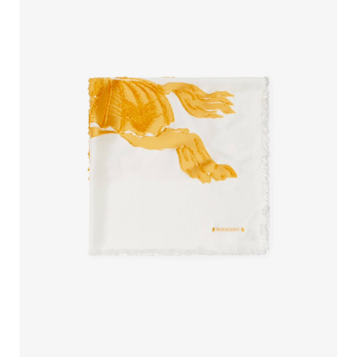 EKD Silk Blend Scarf in Sunflower yellow | Burberry® Official