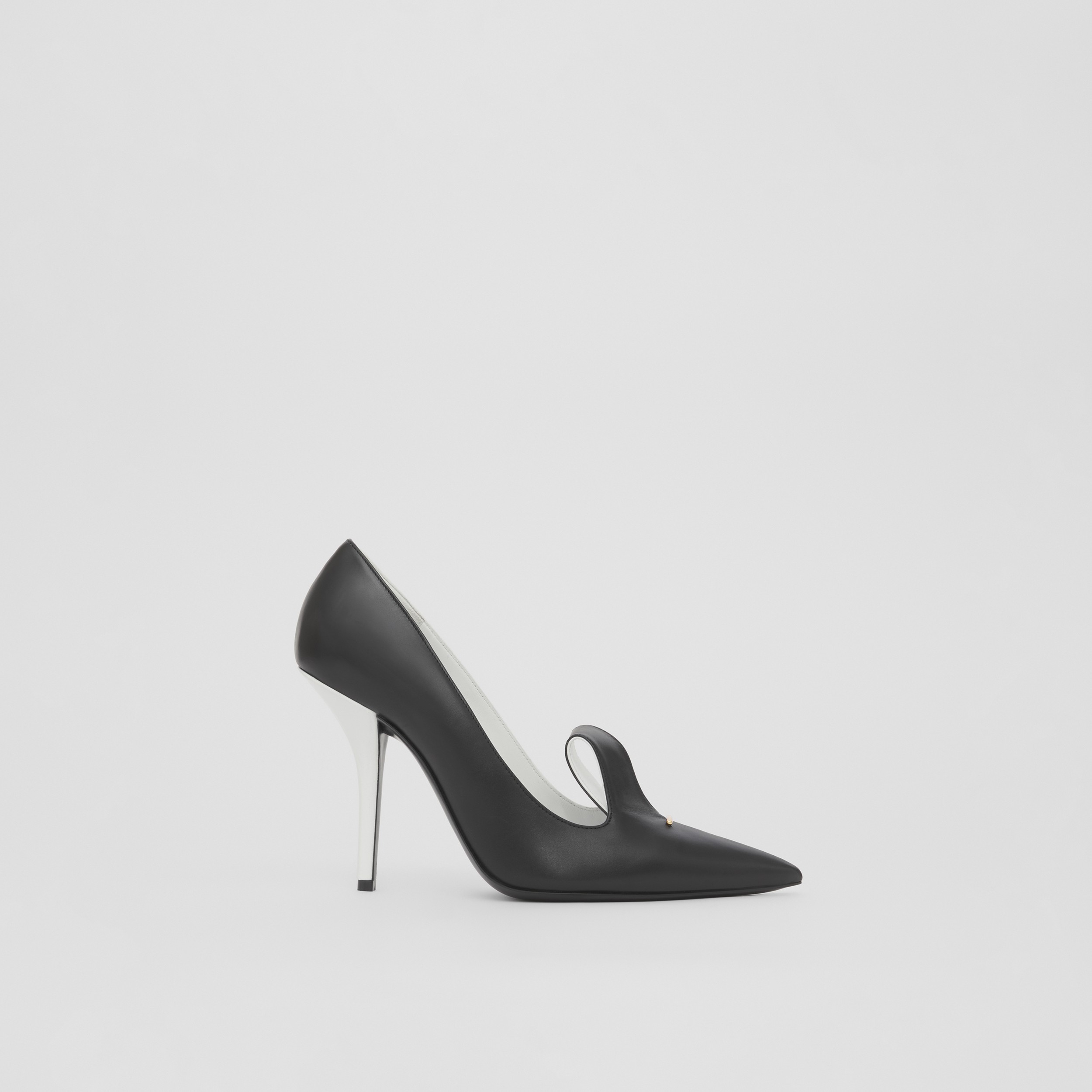 Two-tone Leather Point-toe Pumps in Black/white - Women | Burberry® Official - 1