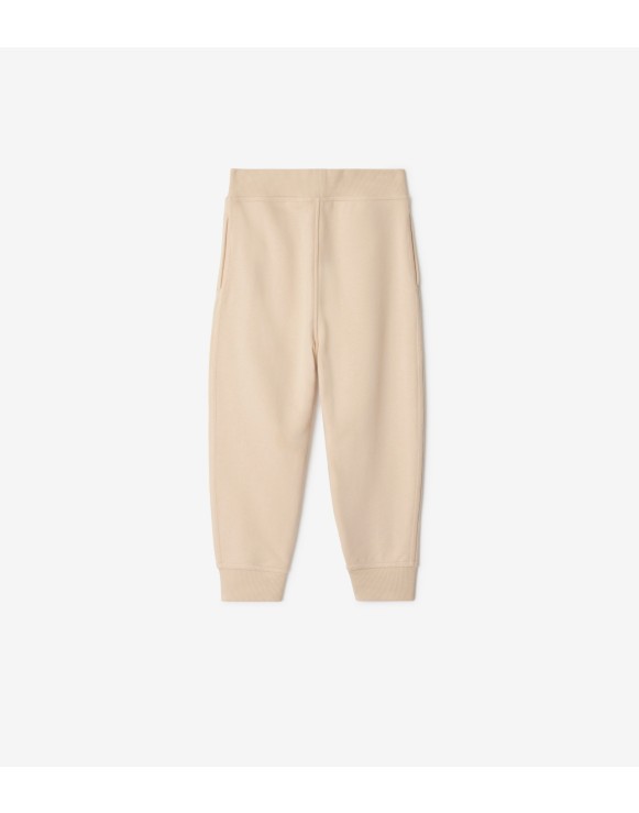 Check Label Cotton Jogging Pants