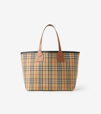 トート | キャンバス＆レザー | Burberry® 公式サイト