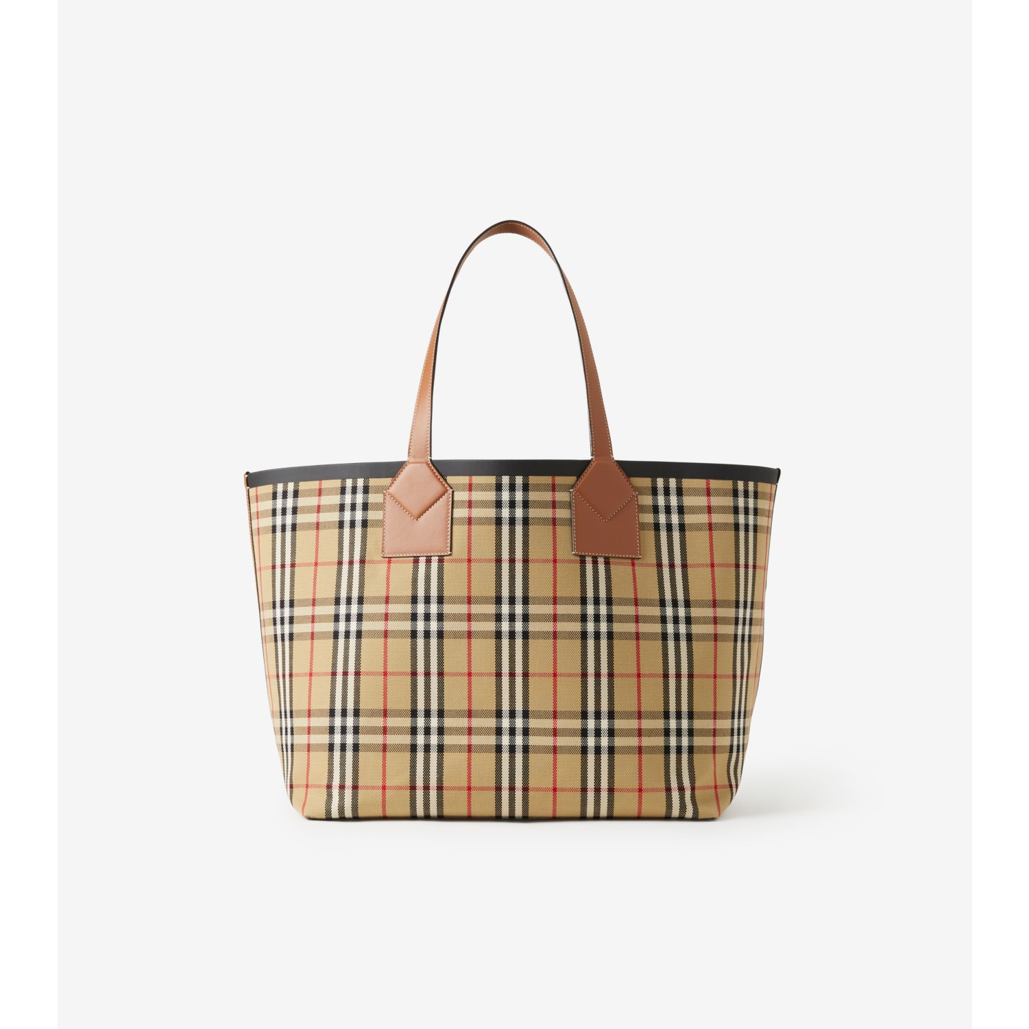 Large London Tote in Briar brown/black - Burberry