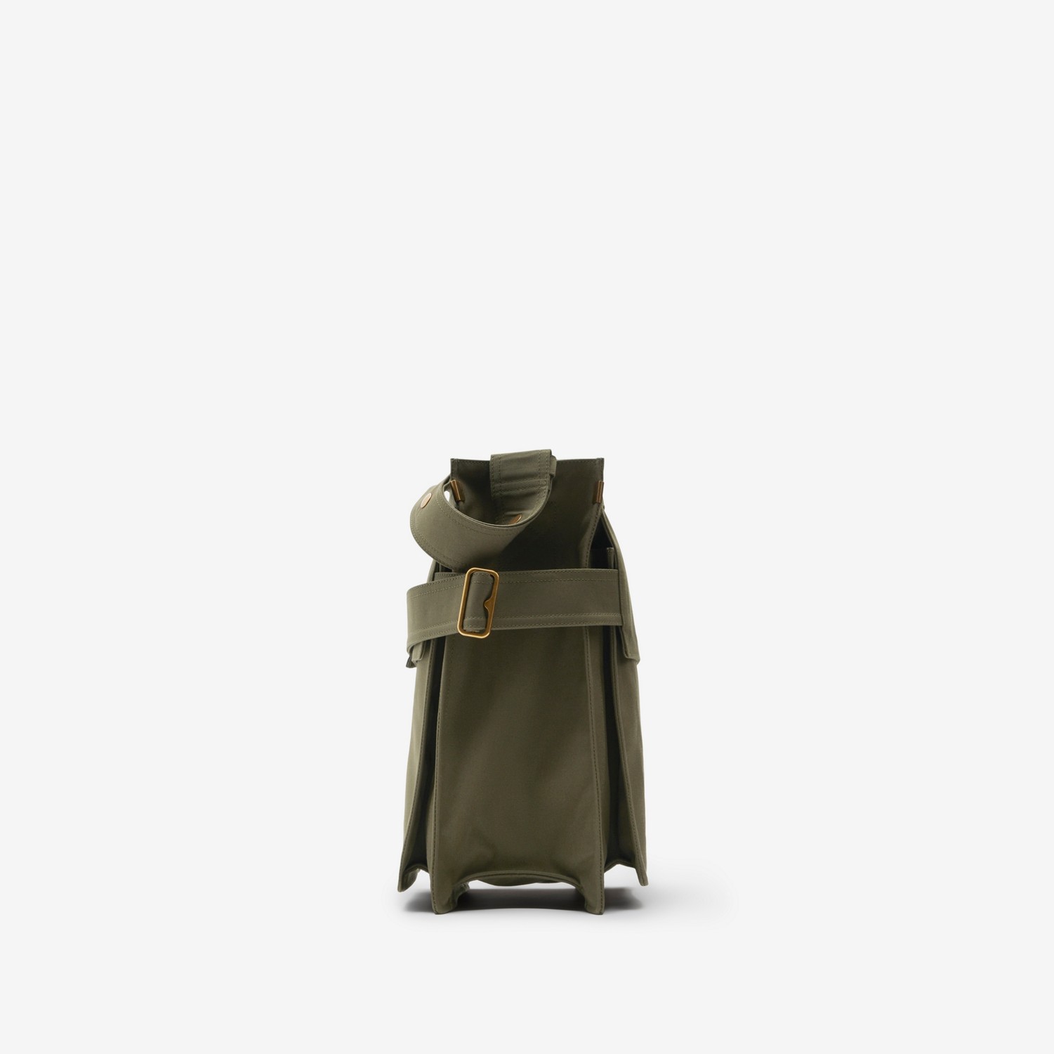 Medium Trench Tote in Olive - Men, Cotton Gabardine Medium Trench Tote in Olive - Men, Cotton Gabardine