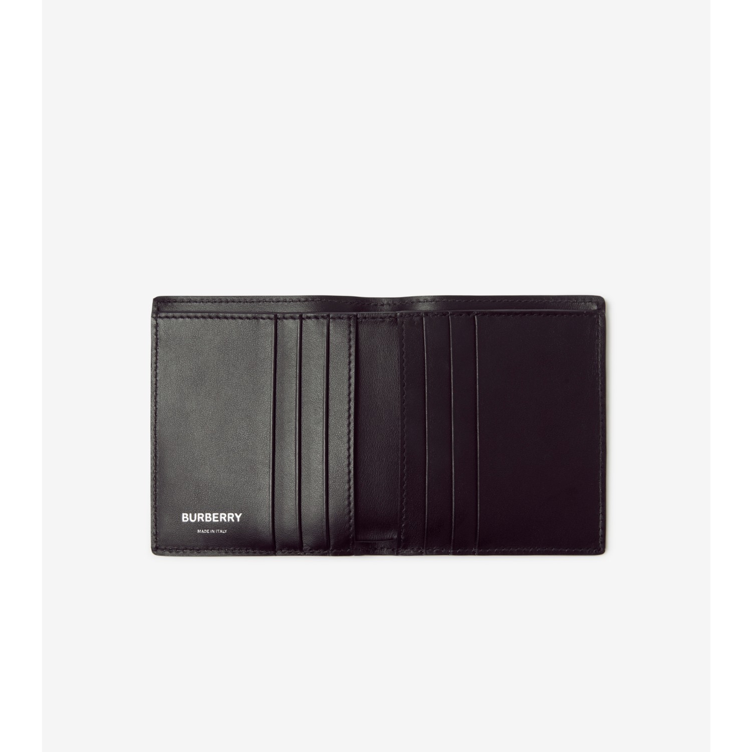 Burberry: Black & White Check Card Holder