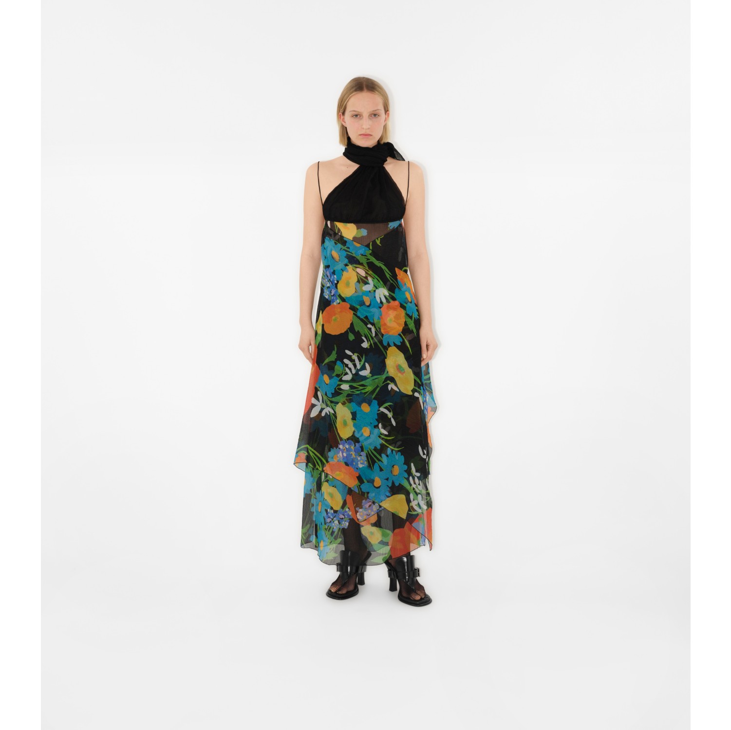Poppy Garden Silk Blend Dress