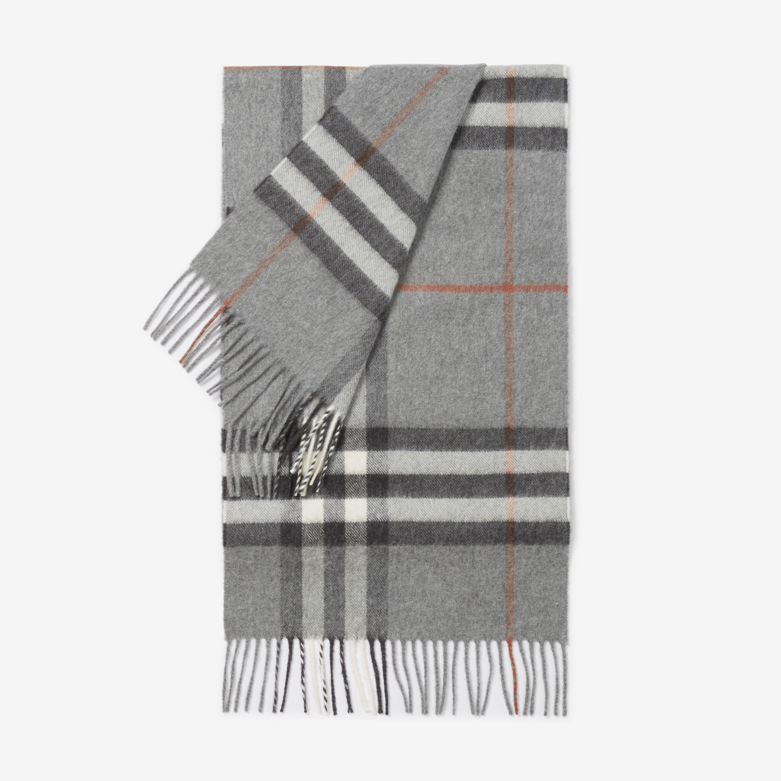 Écharpe en cachemire Burberry Check (Gris) | Site officiel Burberry®