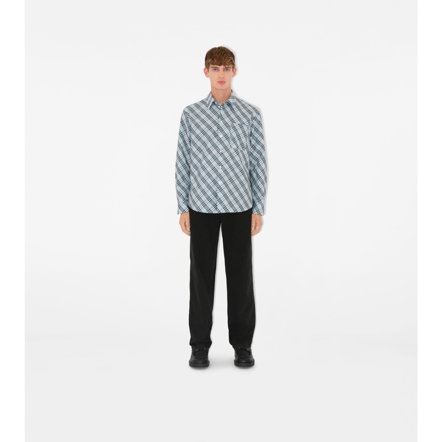 Relaxed Fit Check Cotton Shirt