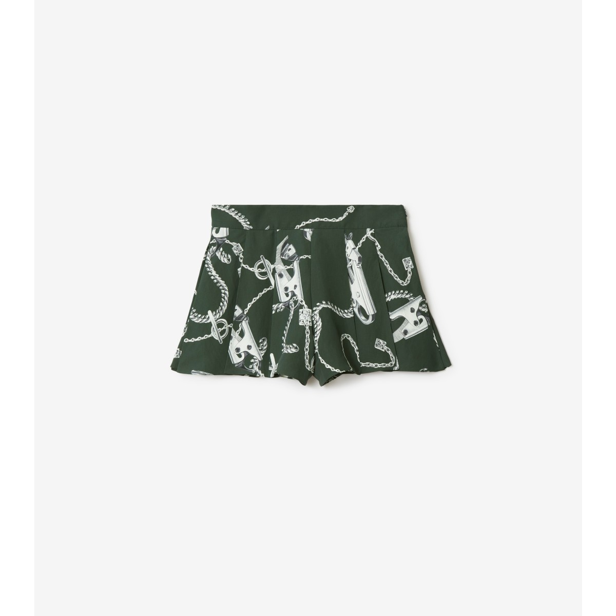BURBERRY BURBERRY KNIGHT HARDWARE TAFFETA SHORTS 