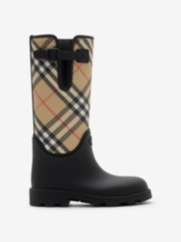 Botas Marsh de cano alto de borracha com estampa​​​ nas cores preto e bege clássico