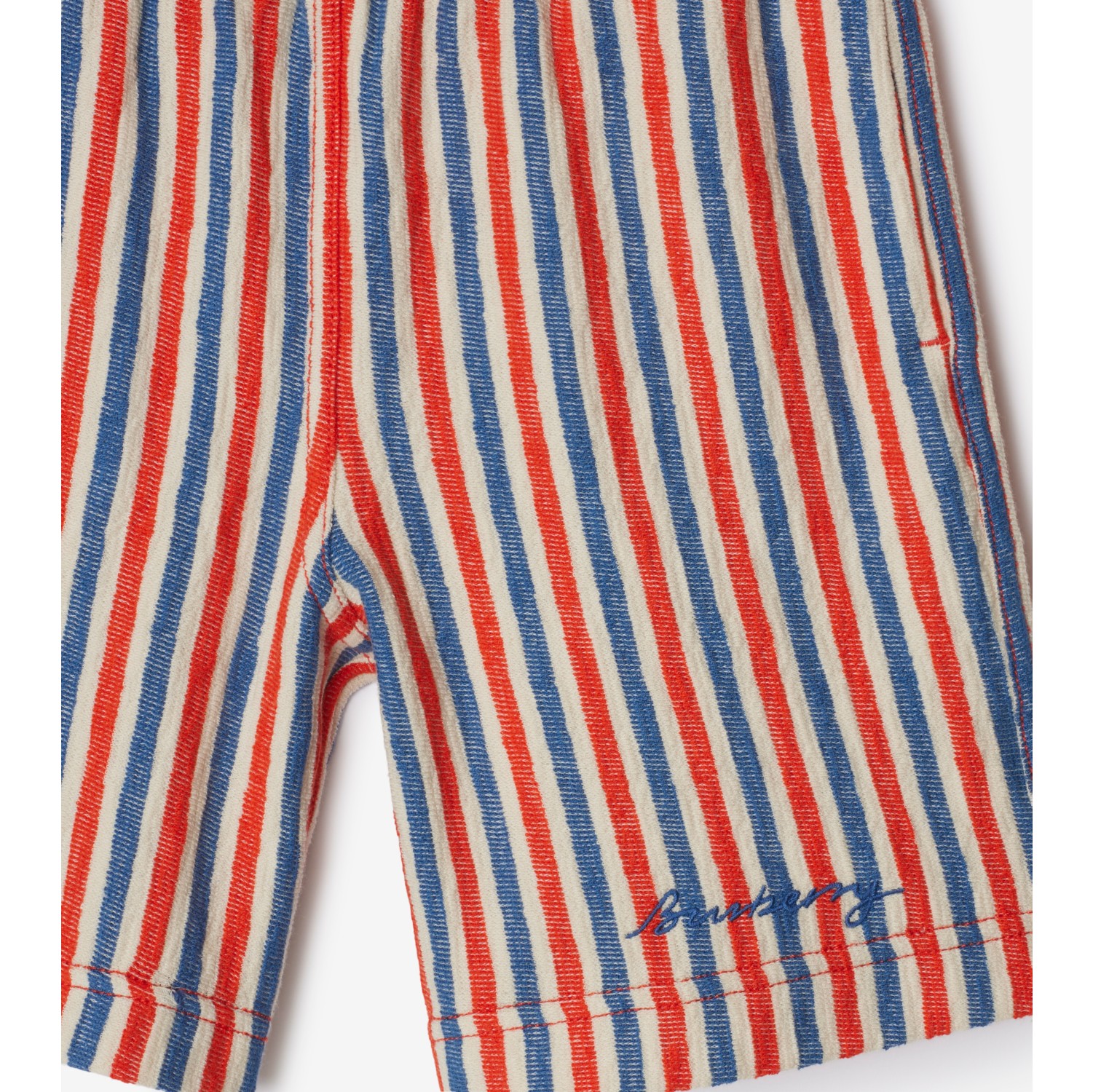 Striped Cotton Shorts in Orange red | Burberry® Official