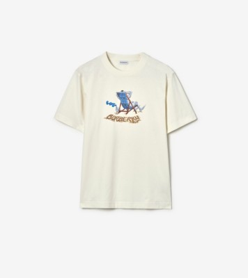 ビーチナイト コットンTシャツ (チョークホワイト) - メンズ, コットン