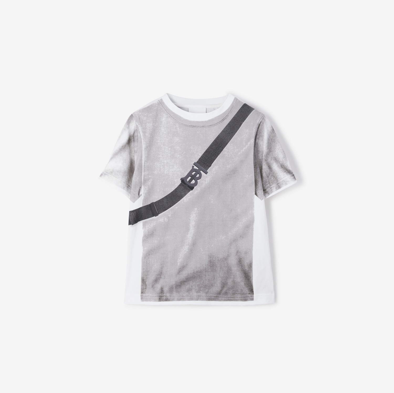 Camiseta en algodón con estampado de bandolera (Blanco) | Burberry® oficial