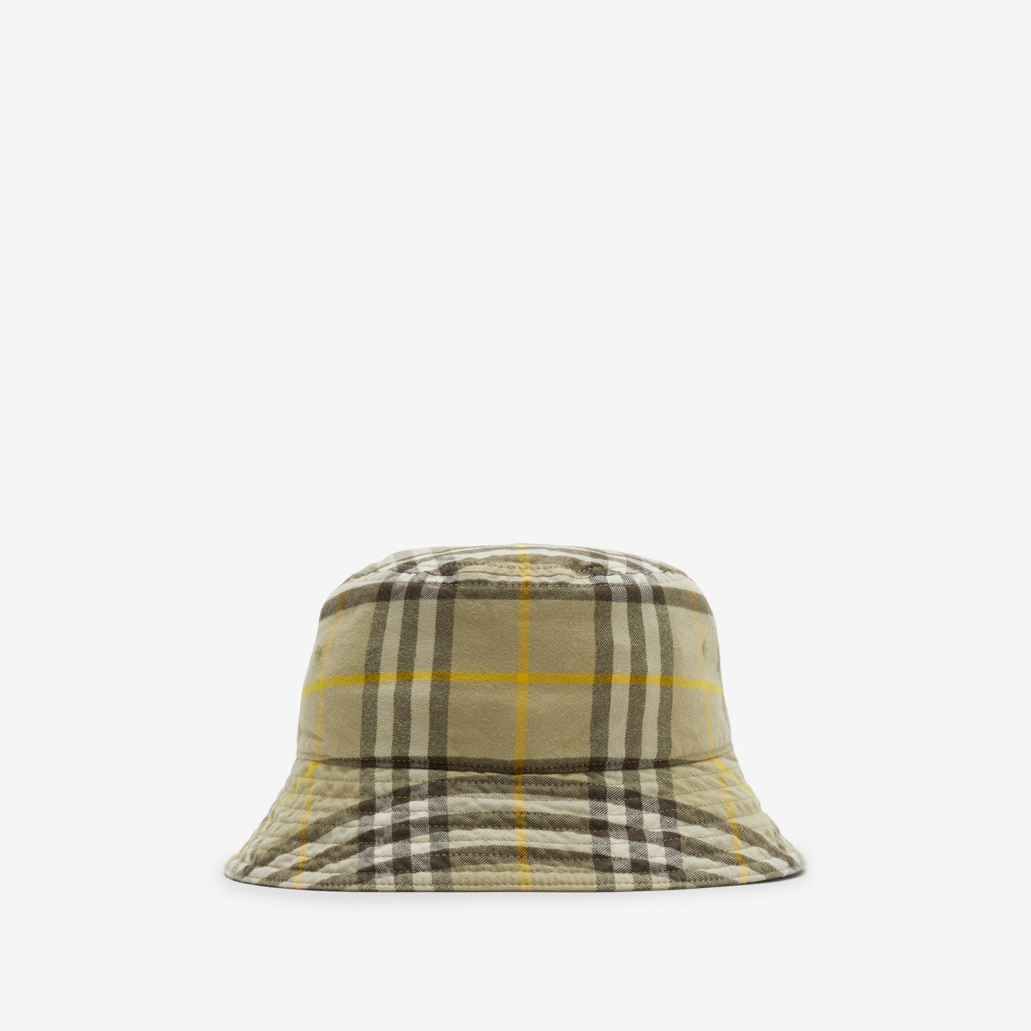 Check Cotton Bucket Hat in Hunter | Burberry® Official