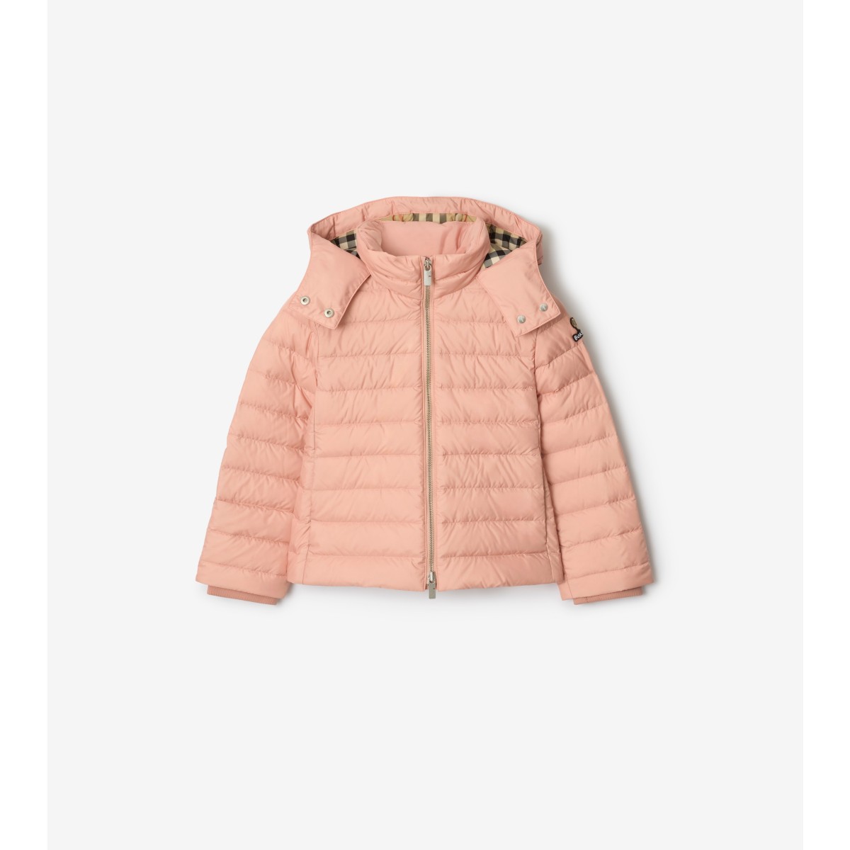  Check Hooded Puffer Jacket