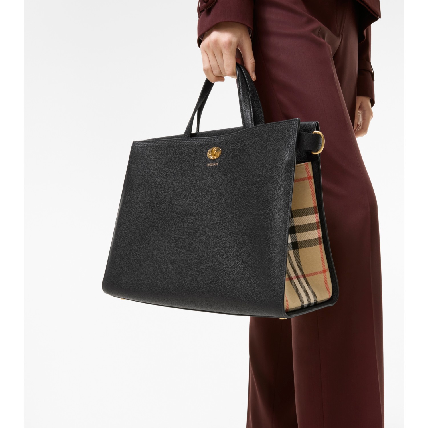 Mittelgroße Henkeltasche „Cotswolds“ mit Check